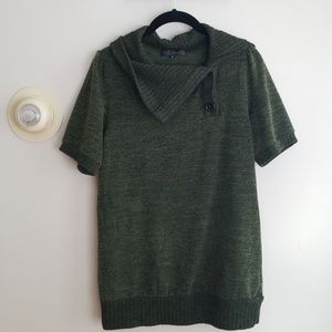 Scarf collar sweater